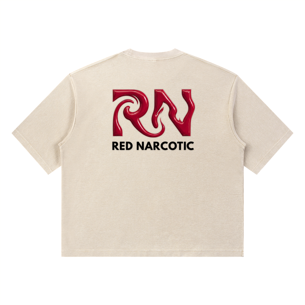 Mineral Washed Waffle Boxy T-Shirt
