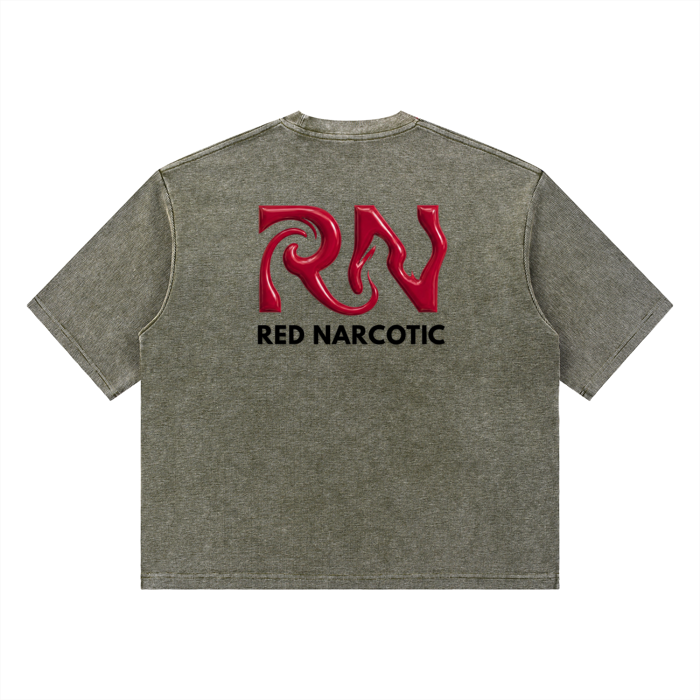 Mineral Washed Waffle Boxy T-Shirt