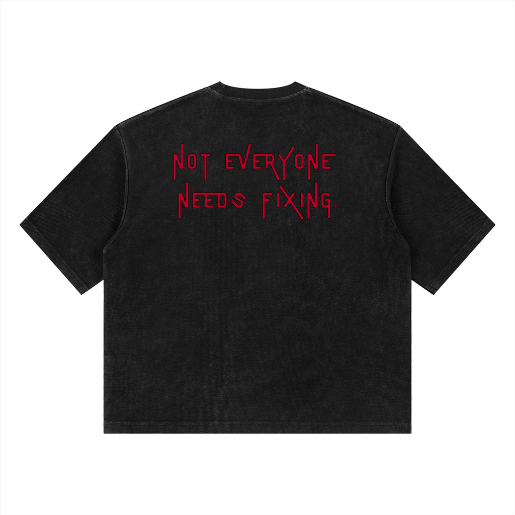 Mineral Washed Waffle Boxy T-Shirt