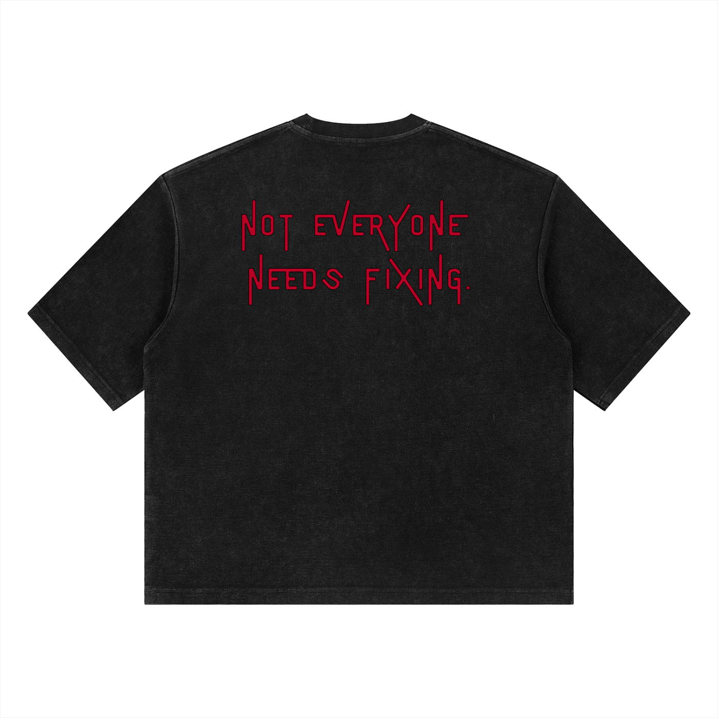 Mineral Washed Waffle Boxy T-Shirt