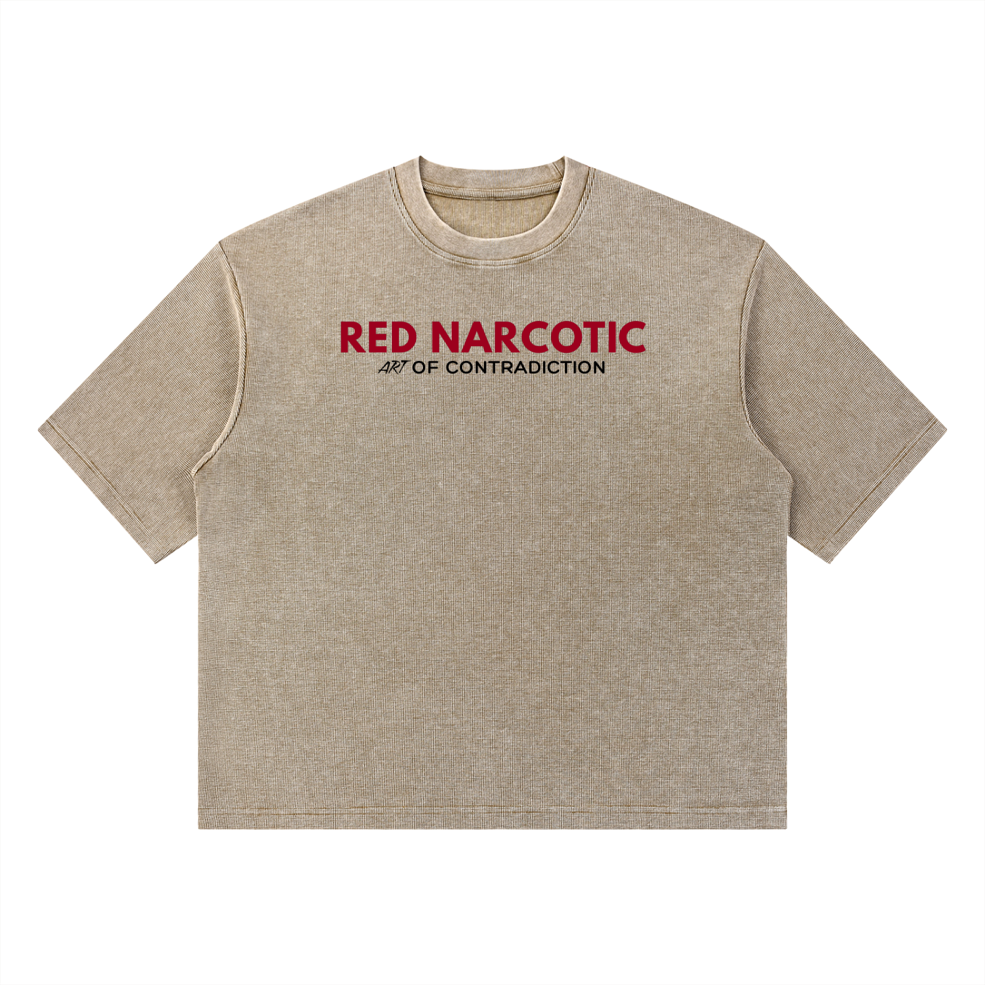 Mineral Washed Waffle Boxy T-Shirt