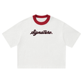 Knitted Neck Boxy T-Shirt