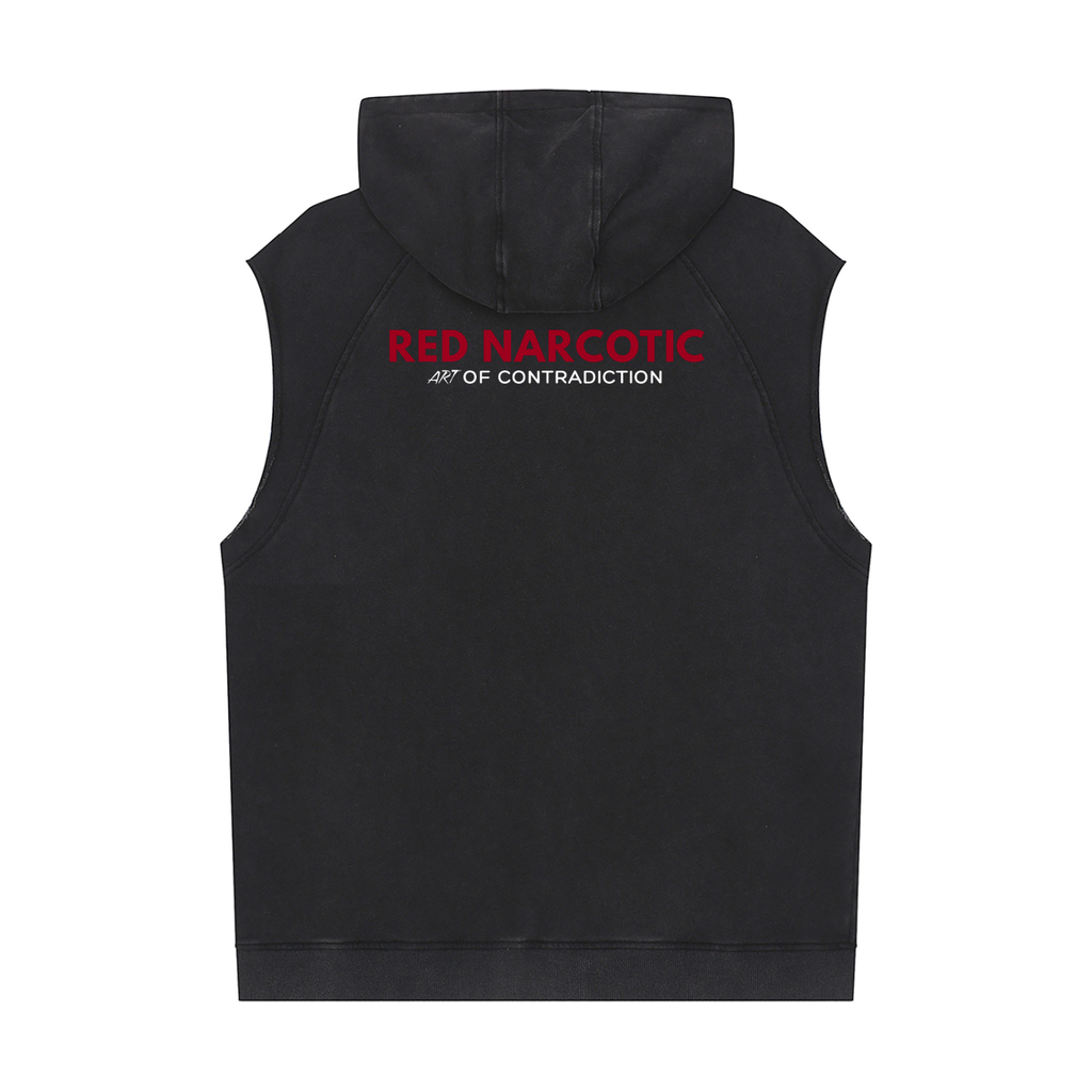 Snow Washed Sleeveless Hoodie