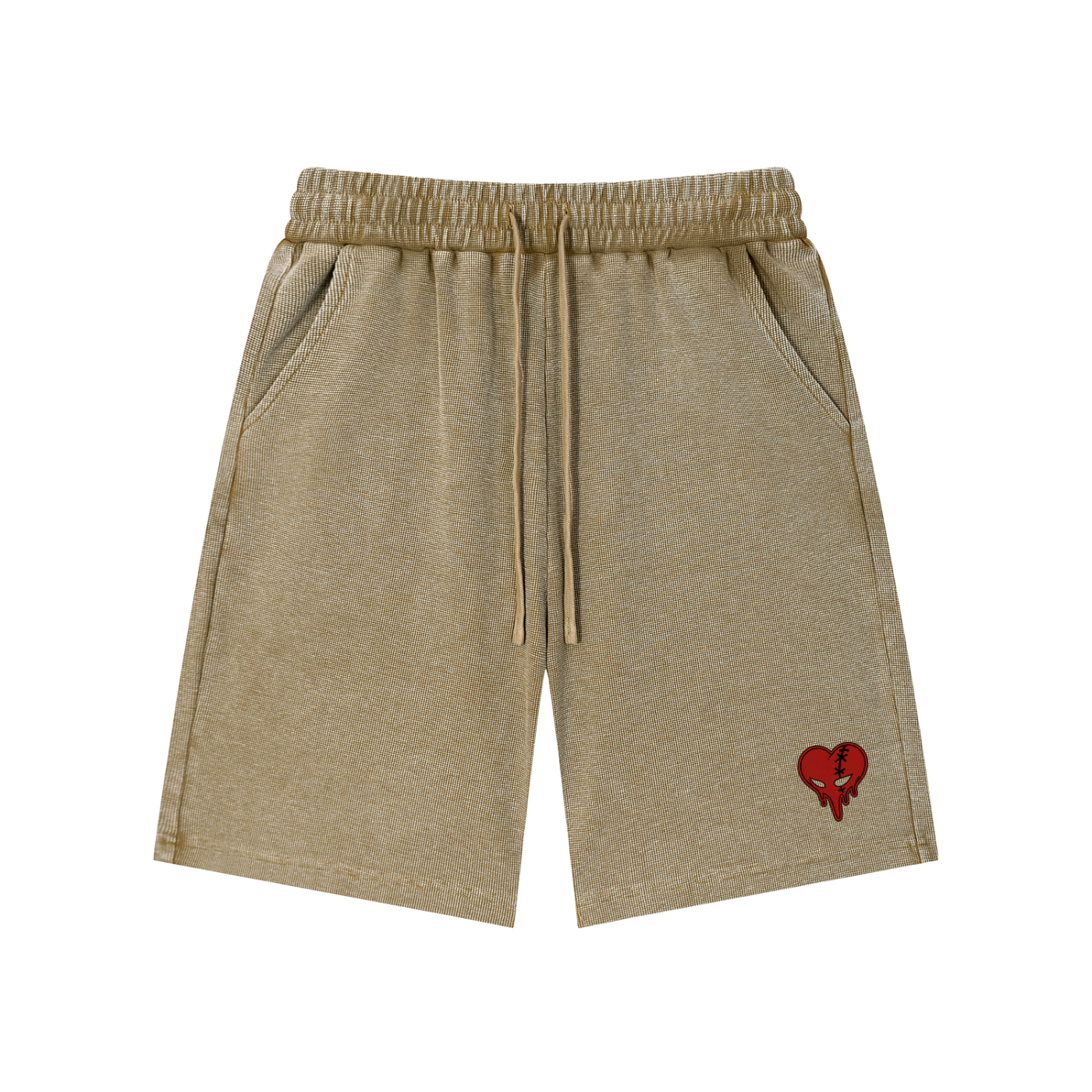 Mineral Washed Waffle Knit Shorts