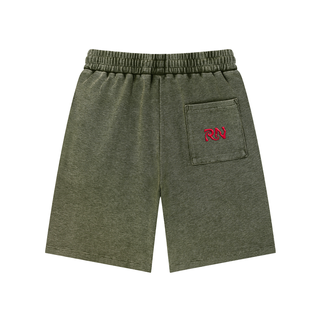 Mineral Washed Waffle Knit Shorts