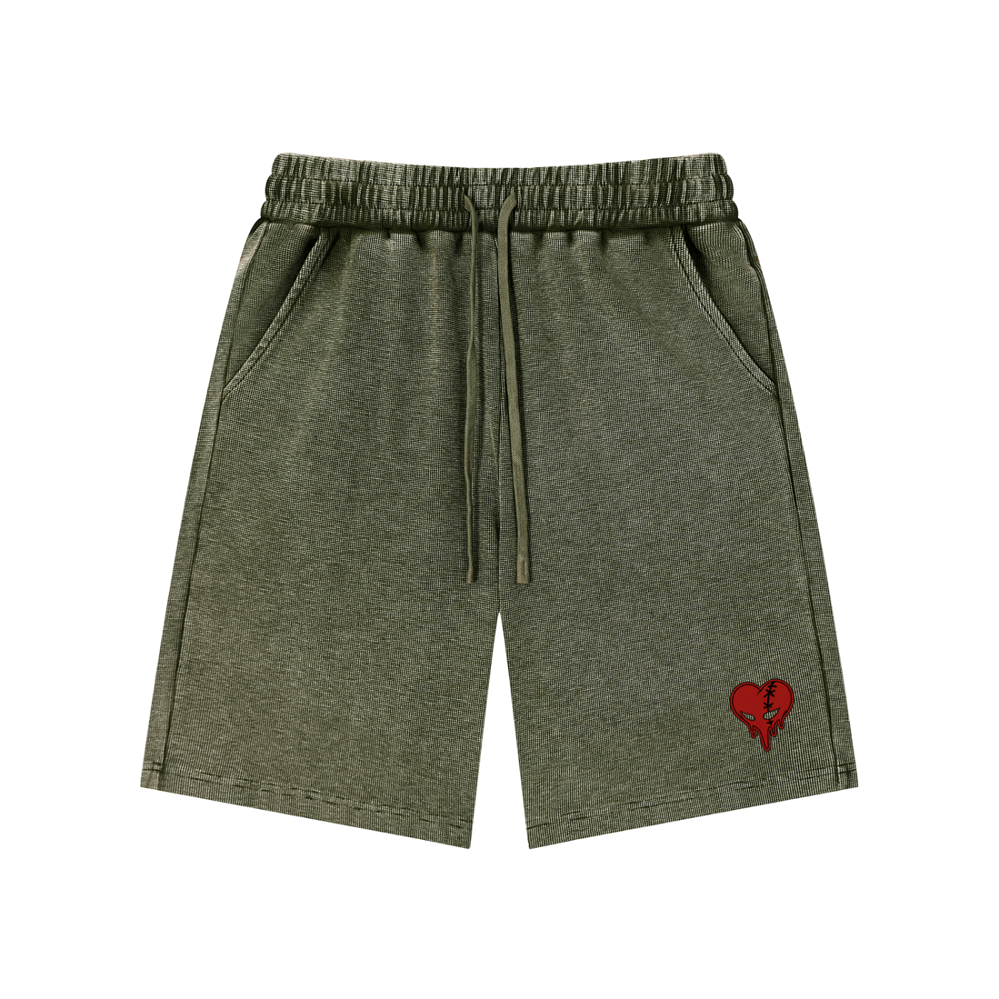 Mineral Washed Waffle Knit Shorts