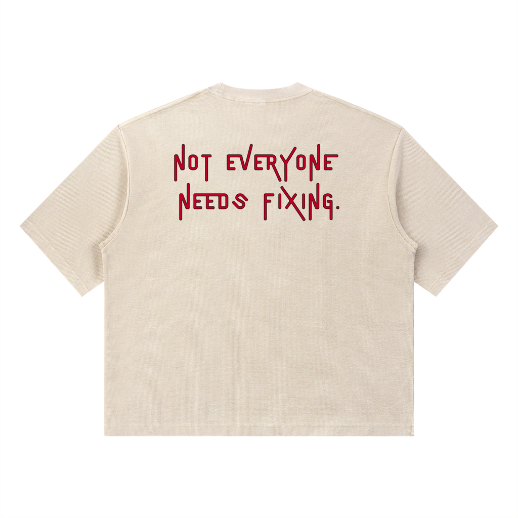 Mineral Washed Waffle Boxy T-Shirt