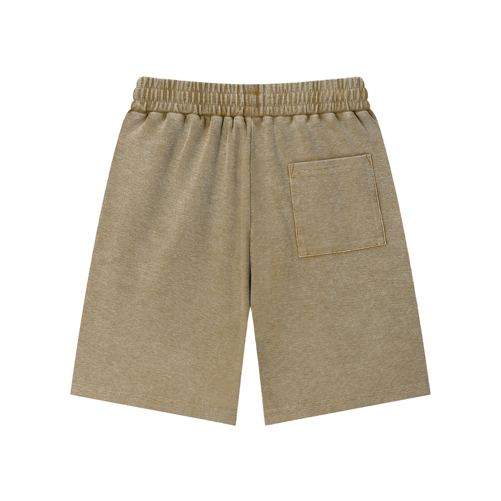 Mineral Washed Waffle Knit Shorts