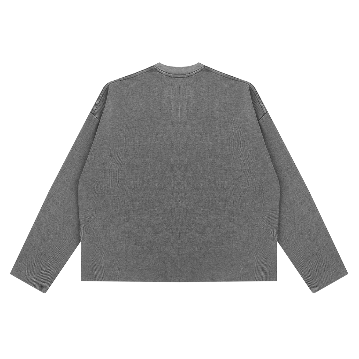 Vintage Washed Waffle Boxy Longsleeve T-Shirt