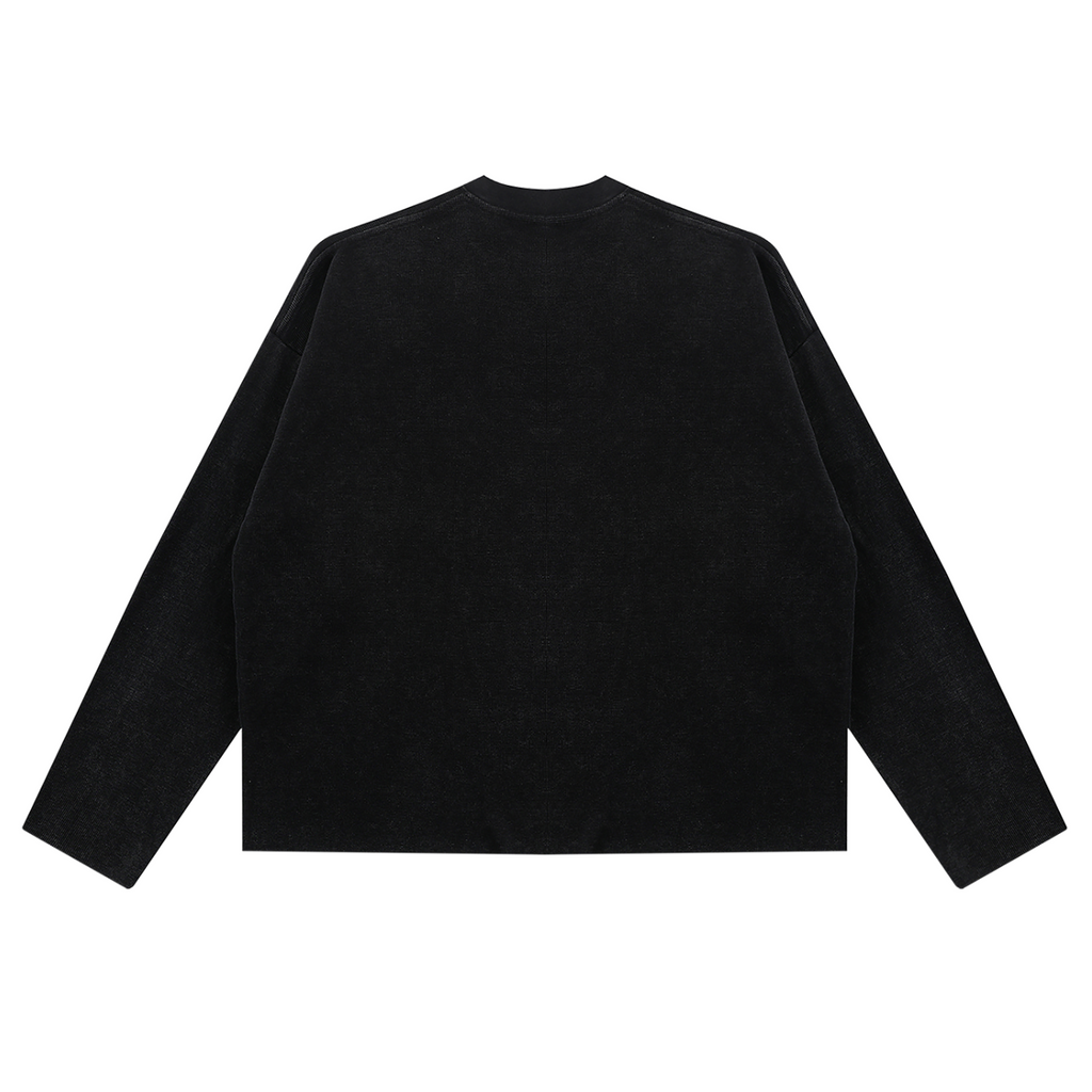 Vintage Washed Waffle Boxy Longsleeve T-Shirt