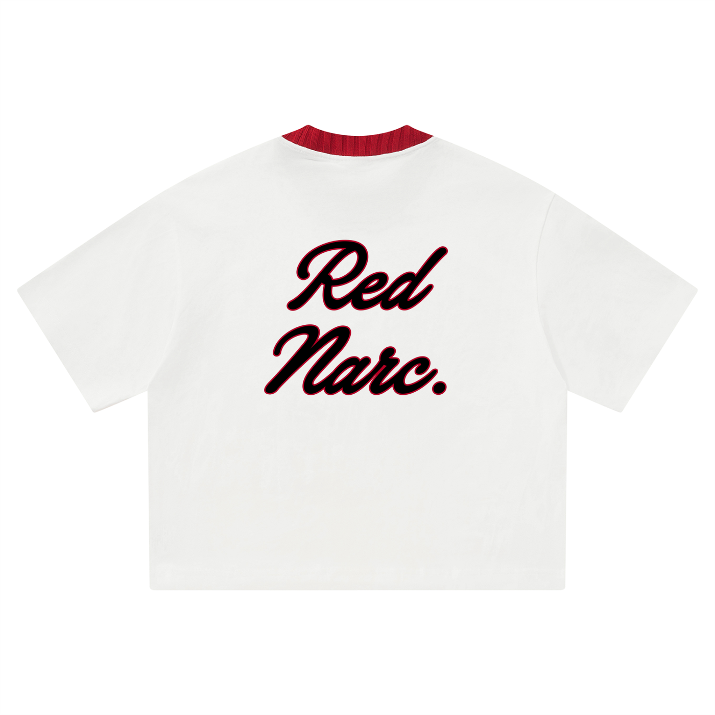 Knitted Neck Boxy T-Shirt