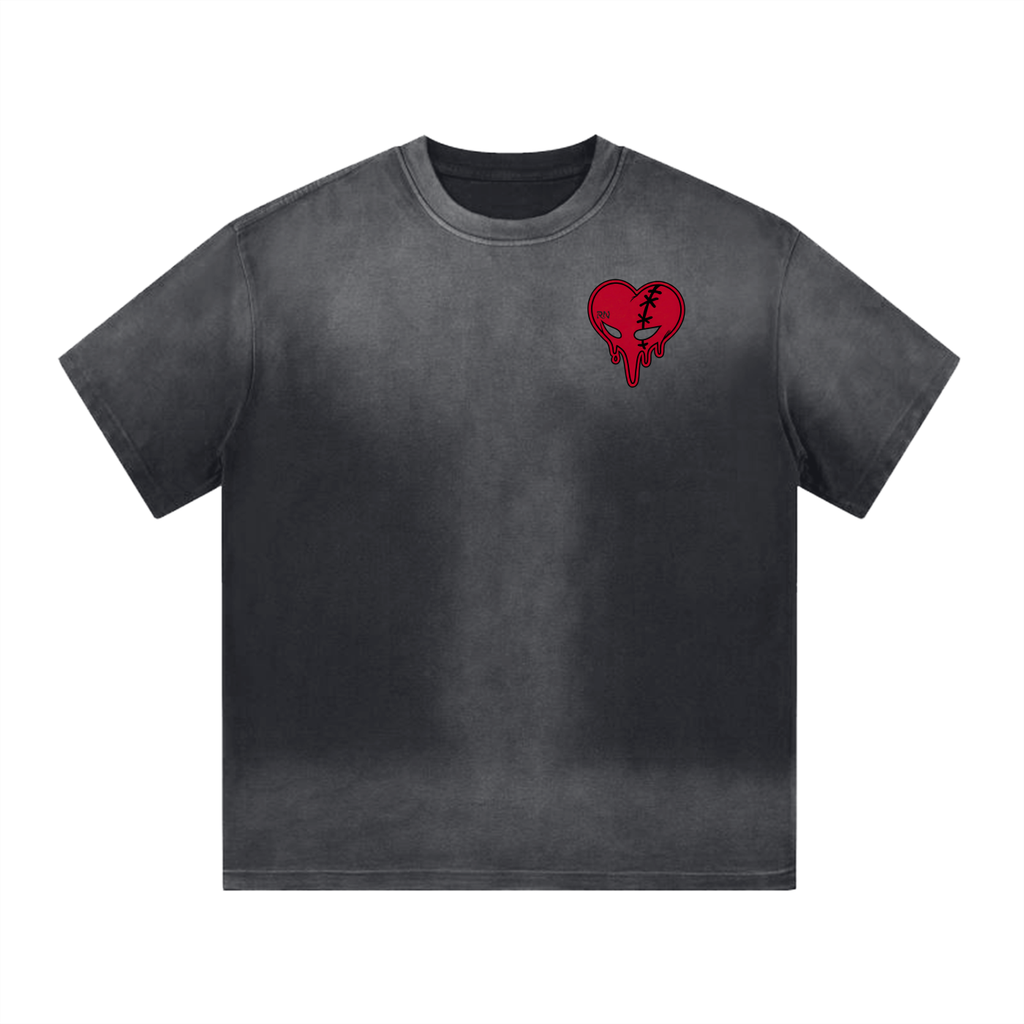 “I” Shape Gradient Washed T-Shirt