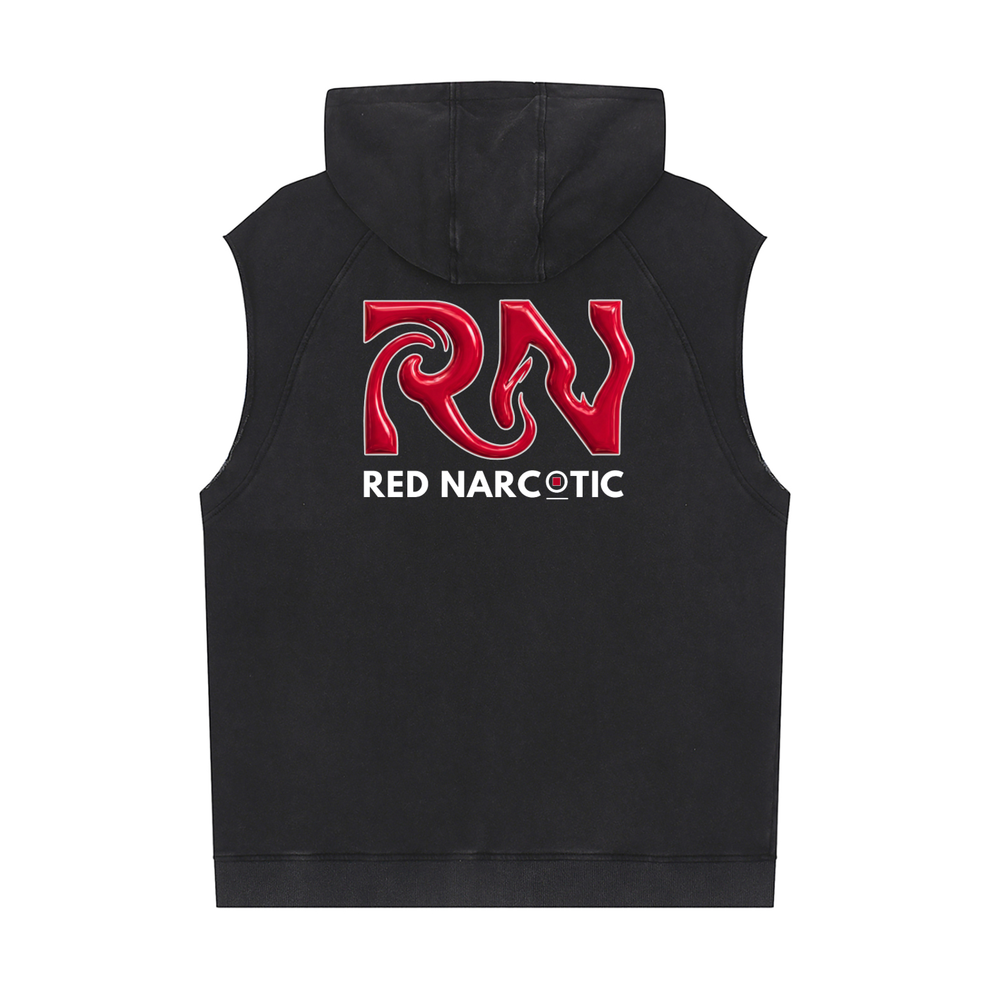 "LOVE" Snow Washed Sleeveless Hoodie