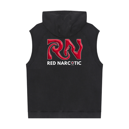 "LOVE" Snow Washed Sleeveless Hoodie