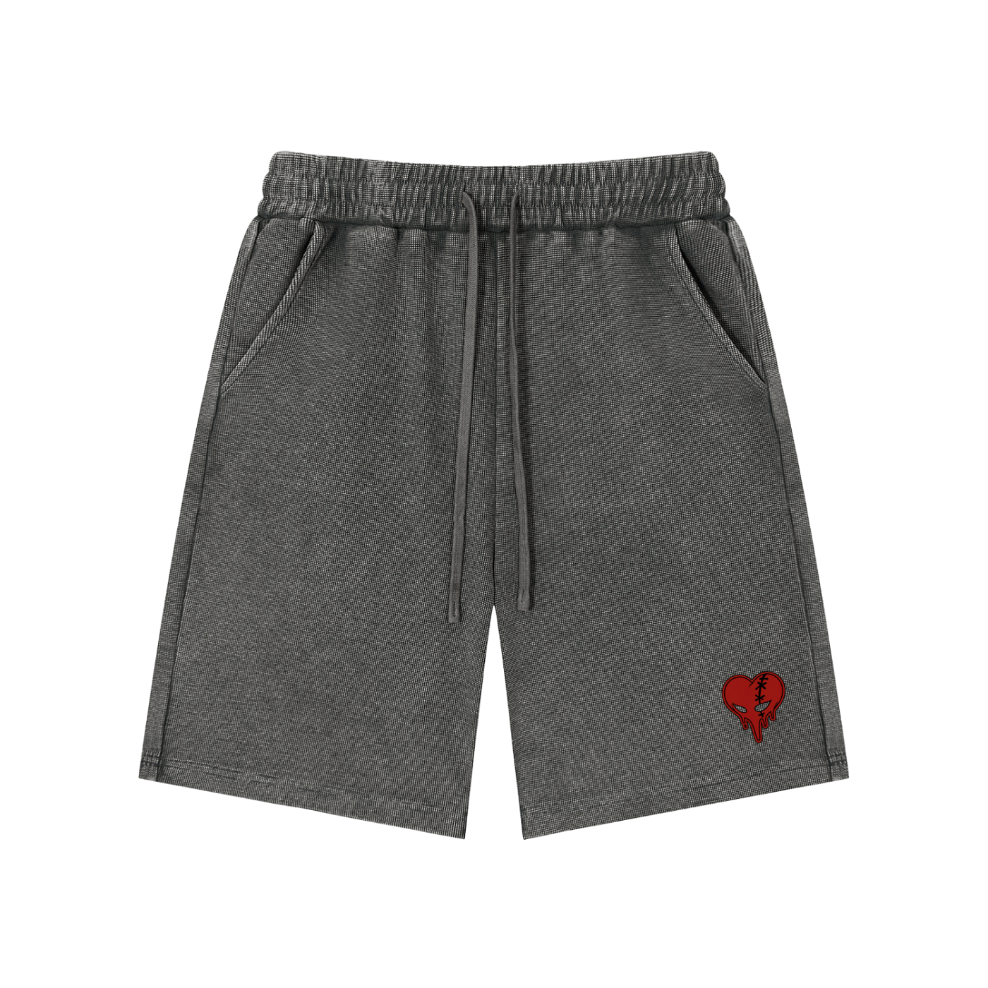 Mineral Washed Waffle Knit Shorts
