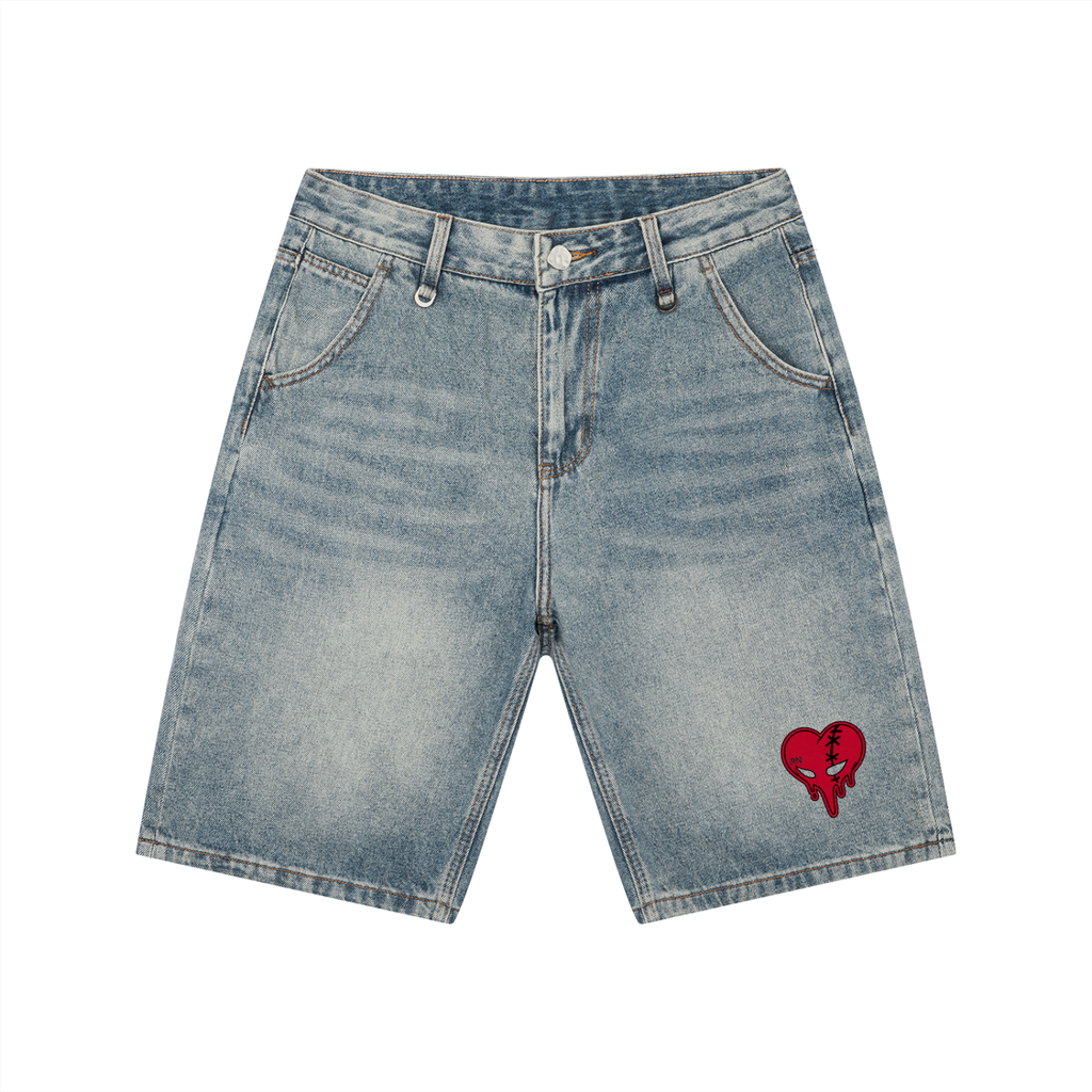 Vintage Washed Denim Shorts