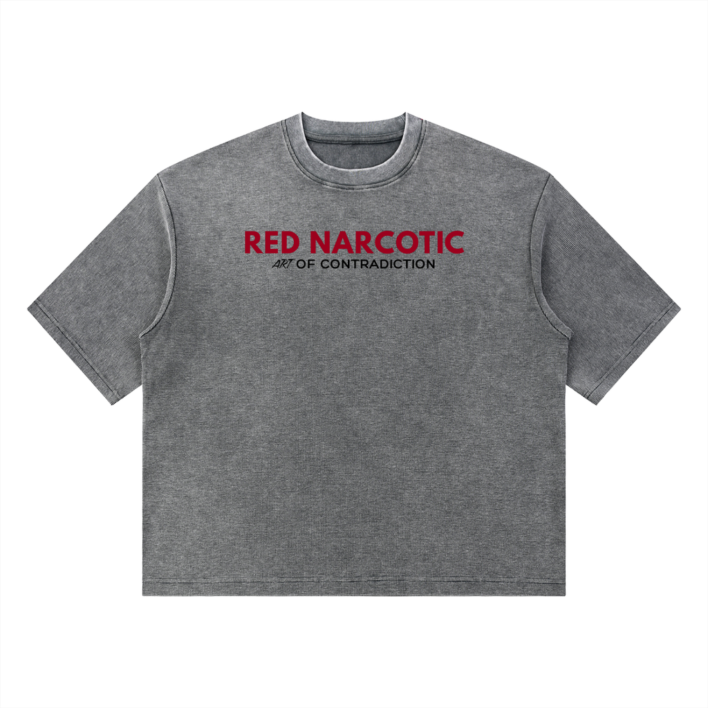 Mineral Washed Waffle Boxy T-Shirt