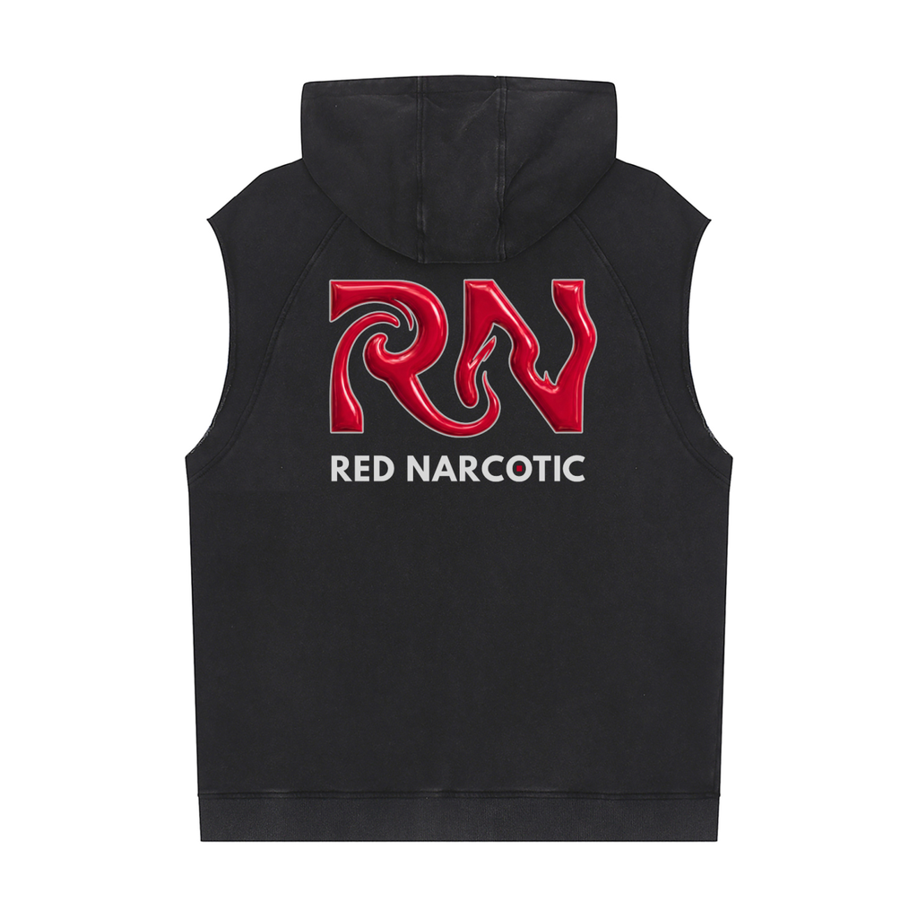 Snow Washed Sleeveless Hoodie