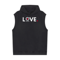 "LOVE" Snow Washed Sleeveless Hoodie
