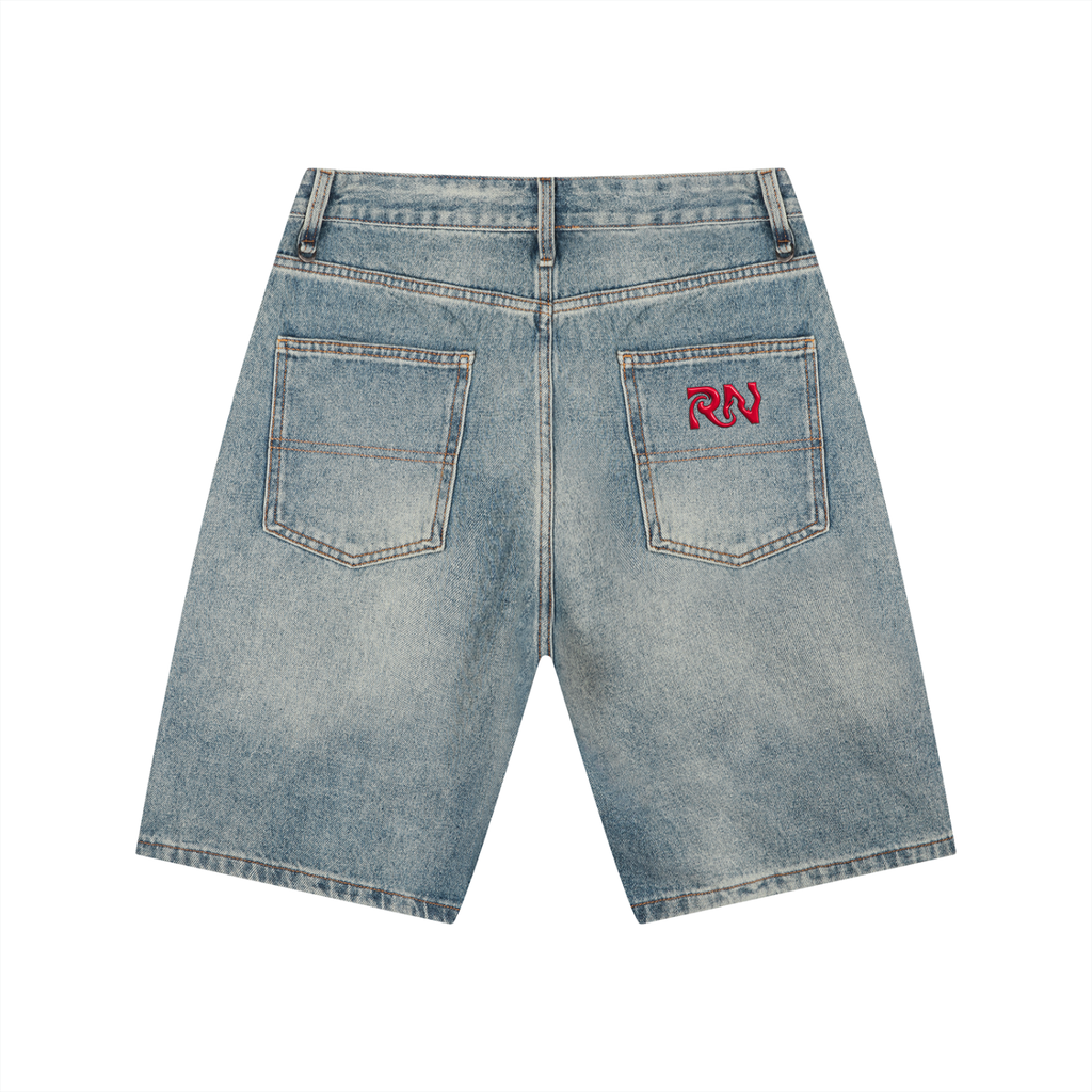 Vintage Washed Denim Shorts