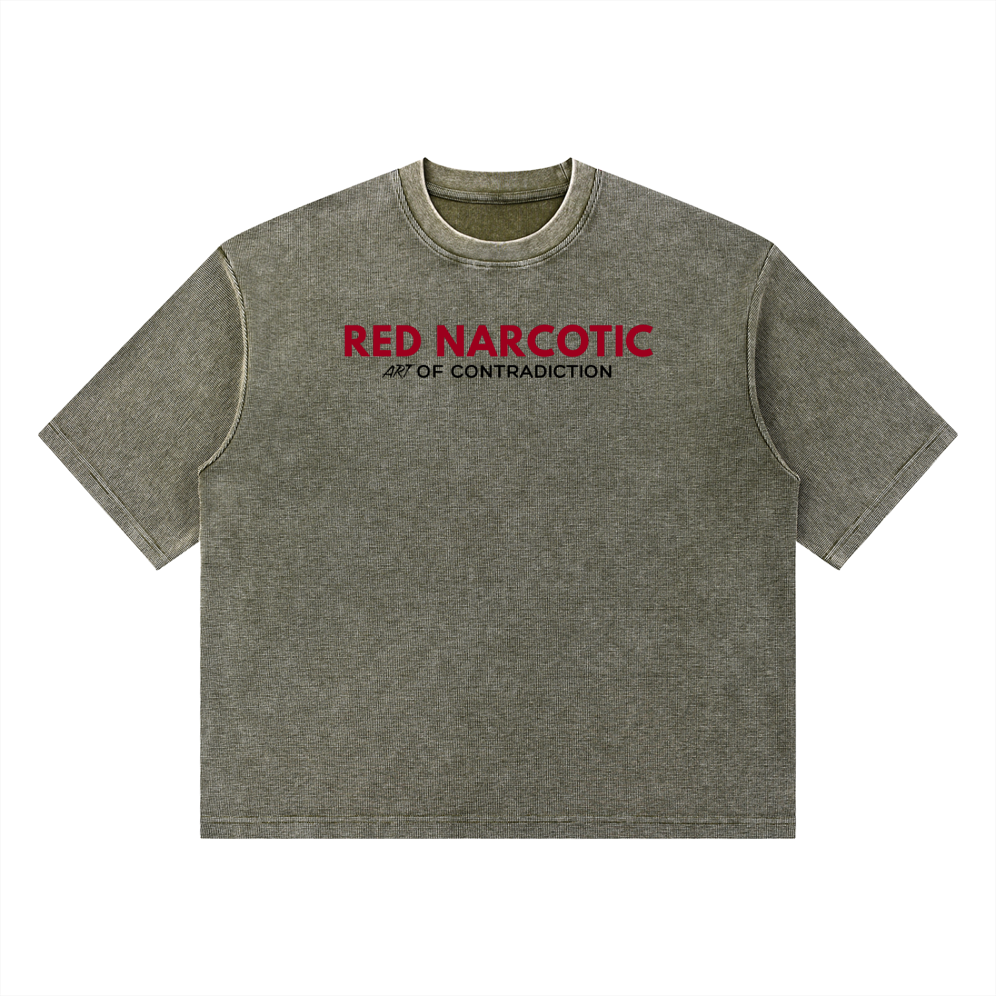 Mineral Washed Waffle Boxy T-Shirt