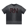 “I” Shaped Gradient Washed T-Shirt