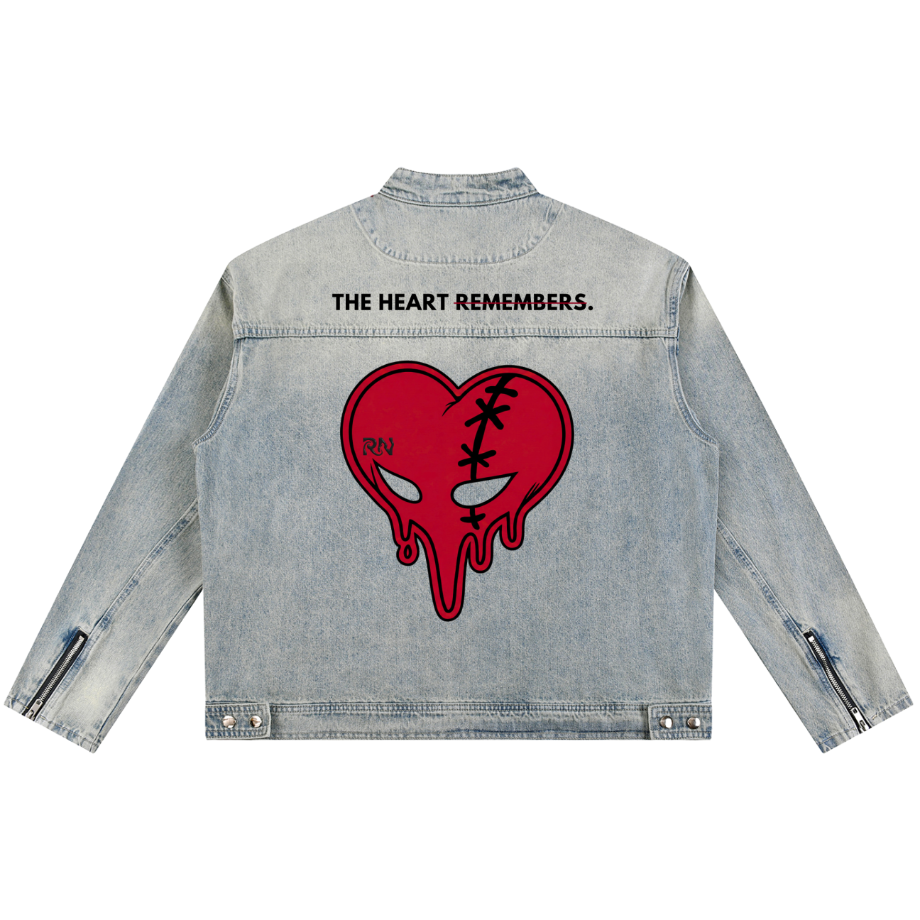 LH-75 Vintage Washed Denim Zip Jacket