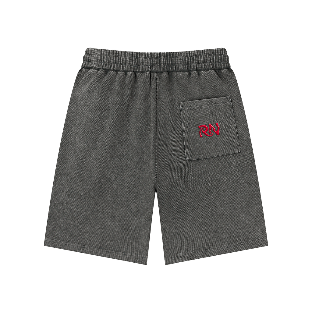 Mineral Washed Waffle Knit Shorts
