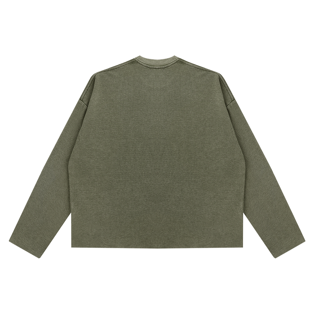 Vintage Washed Waffle Boxy Longsleeve T-Shirt