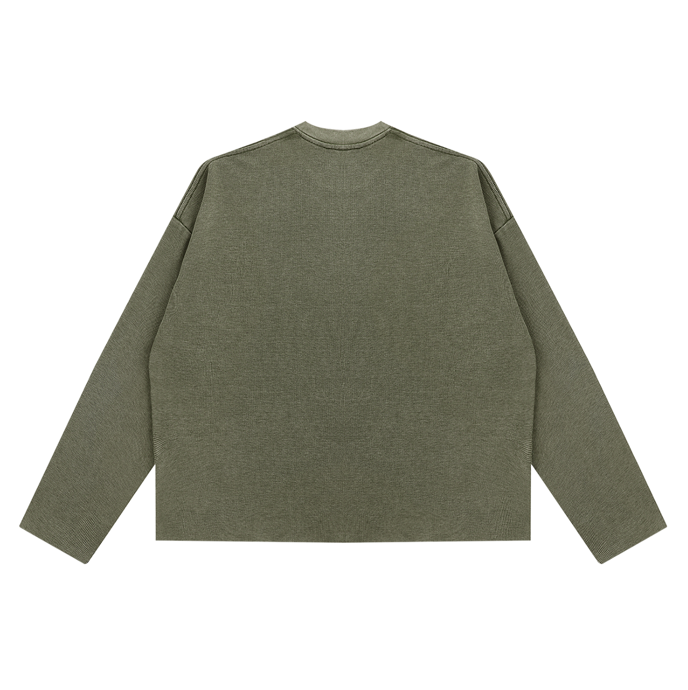 Vintage Washed Waffle Boxy Longsleeve T-Shirt
