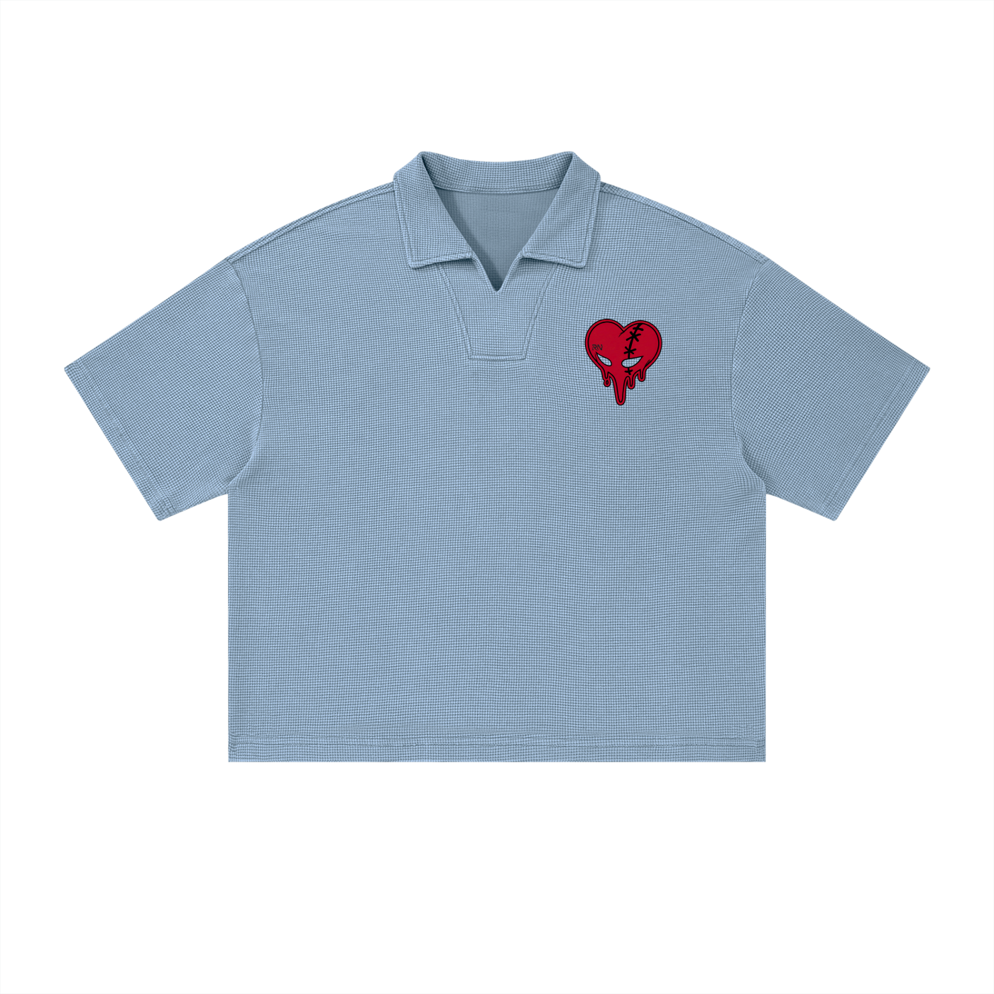 Vintage Washed Waffle Boxy Polo