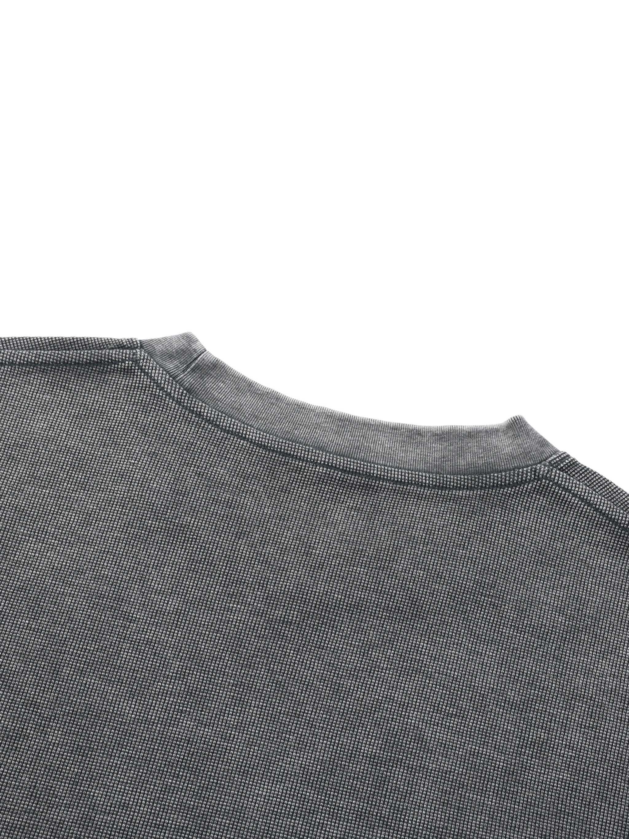 LH-34 Mineral Washed Waffle Boxy Shirt
