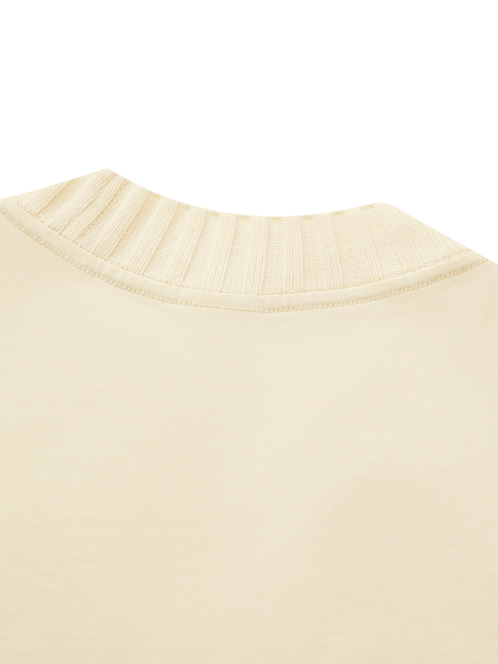 SN-383 Knitted Neck Boxy Tee